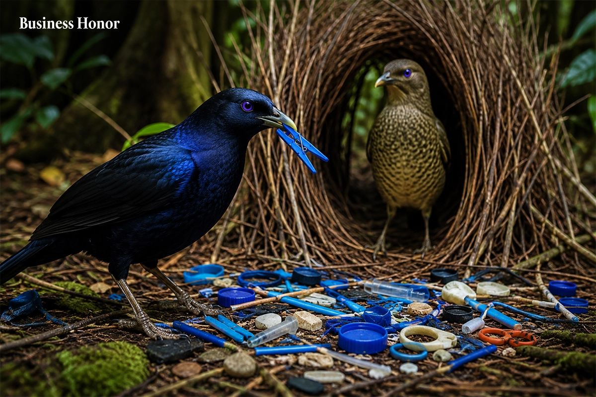 Why Are Australian Wildlife Bowerbirds Dropping Nature for Human Trash to Impress Their Mates?